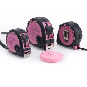 Lichamp Pink Tape Measure 4 Pack, with Soft Tape Measures, 10ft x 5/8in, 16ft x 3/4in, 25ft x 1in, 04MXPK