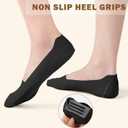 Sofier No Show Socks Womens, Non Slip Low Cut 6 Pairs Thin Silky Dress Footies Liner Invisible Socks Flats Loafers Sneakers, 9-12 Years Old