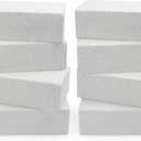 Insulating Fire Bricks for Blacksmith, Forges, Heating Oven Kilns and Fireplaces 9x4.5x2.5 inch (8 White)