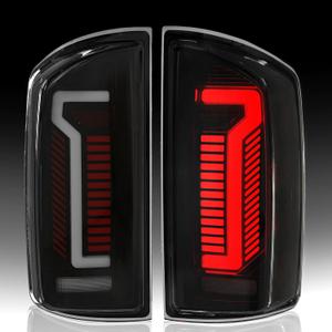 Daikokuya Sequential Full Led tail lights for 2007-2008 Dodge Ram 1500,2007-2009 Ram 2500 3500 Starting Animated Rear Light Assembly, Dynamic Turn Signal,Brake Light,Reverse Light Smoked