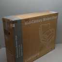 Karl home Accent Chair Mid-Century Modern Chair with Pillow Linen Fabric Upholstered Lounge Arm Chair with Solid Wood Frame & Soft Cushion for Living Room, Bedroom, Balcony, Green