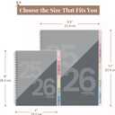 Rileys Academic Planner 2025-2026, Daily, Weekly & Monthly Planner, July 2025 - June 2026, Student Notes Pages, Twin-Wire Binding, Weekly Agenda for School & Work (8.5 x 11-Inches, Black, Geographic)