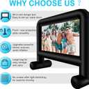 Inflatable Projector Screen Outdoor, 20FT Blow up Movie Screen Support Front & Rear Projection for Backyard Outdoor Movie Night Barbecue Pool Party with Blower and Carry Bag