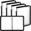 Teling 4 Pcs 1 Inch Clear Zipper Binder with 3 Ring Zipper Binder, Refillable Plastic Clear File Organizer Planner for Projects, Assignments, Memos, School Work, 11.3 x 9.6 Inch