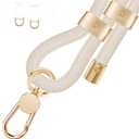 UKON Cell Phone Lanyard, Crossbody Lanyard and Wrist Strap Premium Metal Buckle Phone Charms with 2 X Strap Patch (Beige)