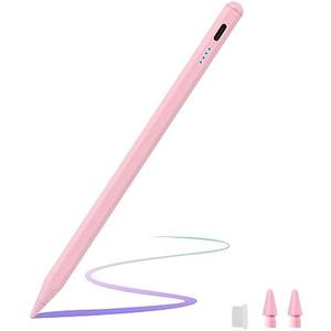 Stylus Pen for iPad 9th&10th Generation,Pencil with Palm Rejection Apple Pencil for (2018-2025) 10th/9th/8th/7th/6th Gen, iPad Pro 11/12.9 inch, 11&13-inch(M2) /5th/4th/3th Gen,Mini 6th/5th Gen-Pink