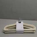 Amazon Basics Slim, Velvet, Non-Slip Suit Clothes Hangers, Ivory/Beige- Pack of 30