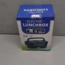 Eocolz Electric Lunch Box Food Heater 80-100W, Food Warmer with Dual Container 1.5L Portable Heated Lunch Box for Car Truck Work Stainless Steel Fork & Spoon 12/24/110V for Adults Lonchera Elctrica (Pink)