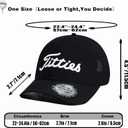 Bamveio Tittiess Golf Hats for Men Women,Funny Titties Golf Gifts Baseball Cap for Adults Humor,Black 2 (Black)