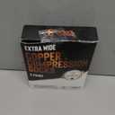 Doctor's Select Copper Plus Size Compression Socks Wide Calf - 2 Pairs | 20-30mmHg Extra Wide Calf Compression Sock Women | Copper Socks for Swelling, Varicose Veins | Extra Wide Calf Compression Sock | Black Wide Compression Socks for Women & Men (5X-Large)