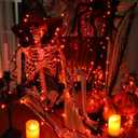 Brizled Orange Halloween Lights, 21.3ft 100-ct Incandescent Halloween String Lights Connectable, UL Certified Orange Light String, Black Wire Mini Light Set for Fall Season Holiday Thanksgiving Tree