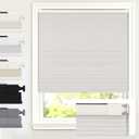 AOSKY 100% Blackout No Drill Cellular Shades Blinds for Indoor Windows, No Tools Thermal Insulated Black Out Cordless Honeycomb Blinds for Bedroom Living Room Window, 30" W x 48" H, Linen