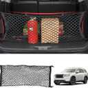 Karltys Envelope Style Cargo Net for Nissan Pathfinder 2022-2024 2025 2026, Highly Elastic Pathfinder Rear Trunk Cargo Net, Heavy Duty Nylon Mesh Storage Netting Organizer with Durable Hooks