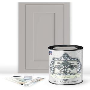 ALL-IN-ONE Paint, Durable cabinet and furniture paint. Built in primer and top coat, no sanding needed. Includes our 30 featured color card - Oxford, Quart (32 Fl Oz (Pack of 1))