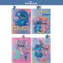 Disney Lilo and Stitch Tab Journal Notebook, Spiral Bound, 96 Lined Pages, 8 x 7 inches, Purple