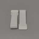 JQK Rubber Door Stopper Wedge, White 2 Pack Soft TPR Premium Door Stops for Bottom of Heavy Duty Door on Tile, Concrete, Carpet, Wooden Floor, DSB61-WH-P2