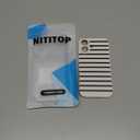 NITITOP Compatible with iPhone 12 Case Cute Stylish Wavy Bars Line for Women Men Girls Durable Slim Soft TPU Shockproof Full Camera Protective Cover - Black