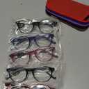 NORPERWIS 5 Pairs Reading Glasses - Standard Fit Spring Hinge Readers Glasses for Men and Women (Black Purple Red Blue Brown, 5.00)