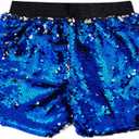 Girls Shorts Flip Sequin Sparkle Short Pants Kids Birthday Party Shorts Summer Dance Concert Halloween Clothes (S)