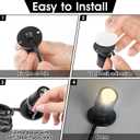 12pcs Warm White Mini LED Spot Lights, 3000K Under Cabinet Lights, Mini Spotlights Display Light for Painting Picture Plants Jewelry Showcase Model Display Shelves ,Pushbutton Switches,U.S. Plugs