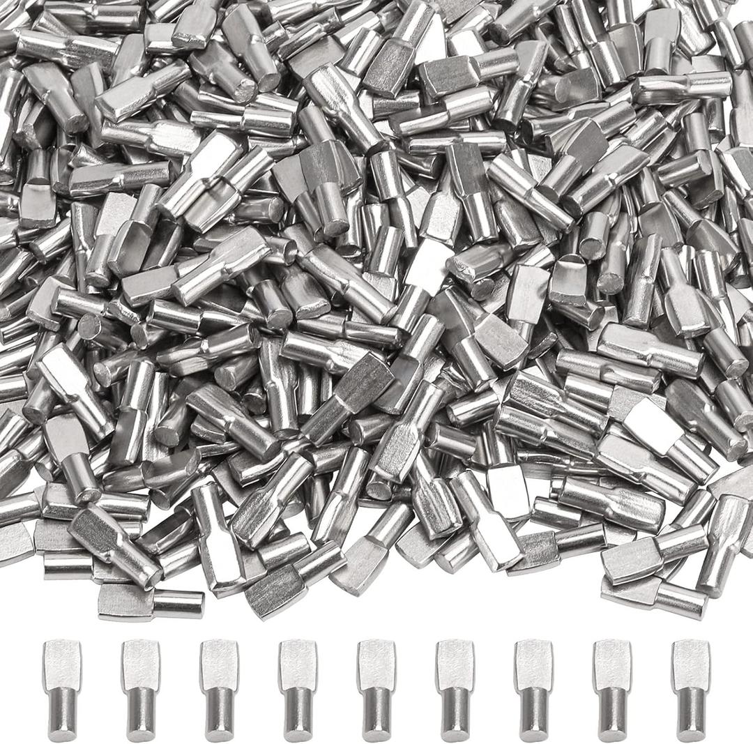 Tbestmax 240 Packs Shelf Pins, 5mm Shelf Support Pegs Spoon Shape Cabinet Furniture