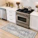 DEXI Kitchen Floor Mats Cushioned Anti Fatigue Runner Rug 24x59 White