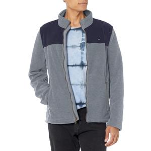 Tommy Hilfiger Men's Classic Zip Front Polar Fleece Jacket (Gray, S)