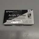 3 x EBOT Acrylic Paint Pen White Black, 6 Pack Black Paint Markers for Rock Wood Fabric Plastic Leather Glass Stone Metal Canvas, Water-Based Acrylic Paint Sets