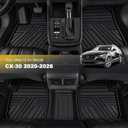 TTX LIGHTING Rubber Floor Mats for Mazda CX-30 2020-2026
All Weather Anti-Slip Automotive Custom Fit Car Liners, 1st & 2nd Row, Black