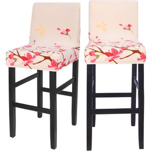 Deisy Dee Stretch Slipcovers Chair Cover for Counter Height Side Chairs Covers Stretch Protectors Pack of 2 C172 (KK)