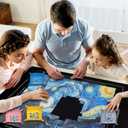 Puzzle roll up mat Set of 4 for 500-1500 Piece Puzzles, a Great Gift for Puzzle Lovers, Soft Felt Weave, Easy to Carry When Traveling