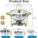 4-Pack 6QT Chafing Dishes for Buffet YJR001