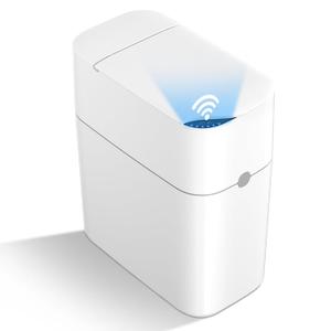 MUEE Automatic Motion Sensor Bathroom Can with Lid, 3 Gallon Smart Garbage Can, Touchless Can Slim Small Bin Waterproof Waste Basket for Toilet Bedroom Office Kitchen Living Room RV