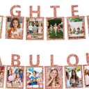18th Birthday Decorations Photo Banner - 2 Pcs Rose Gold Pre-strung Glitter Eighteen Fabulous Photo Banners with 18 Picture Frames Party Supplies for Girls Teenager Adult Celebrations Backdrop Decor
