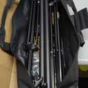 EMART Backdrop Stand 10x7ft(WxH) Photo Studio Adjustable Background Stand Support kit with 2 Crossbars, 8 Clamps, 2 Sandbags and Carry Bag for Parties, Events Decoration, Wedding, Photography (Black)