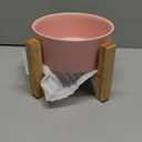 Petygooing 28 OZ Pink Elevated/Raised Ceramic Dog Bowl for Small and Medium Breeds, Dog Food Water Dish with Stand,Pet Feeding Bowl with Anti Slip Rubber for Cats Small and Medium Dogs (3.6 Cups)