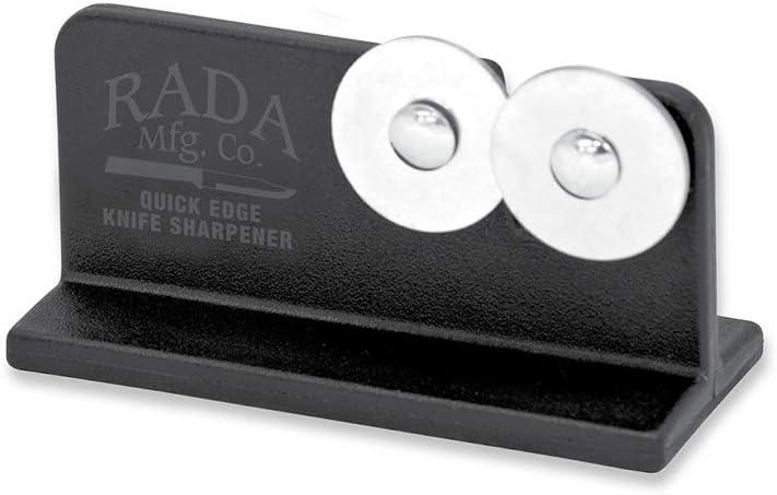 Rada Cutlery Quick Edge Knife Sharpener (R119), 3.5" x 2", Stainless Steel Wheels
