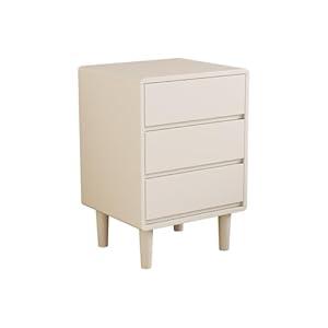 White Nightstand Tall Nightstand with 3 Drawer, Solid Wood Nightstand, Mid Century Modern Nightstand Side Table, Modern Wood Night Stand End Table, Wooden Bedside Table for Bedroom, Living Room