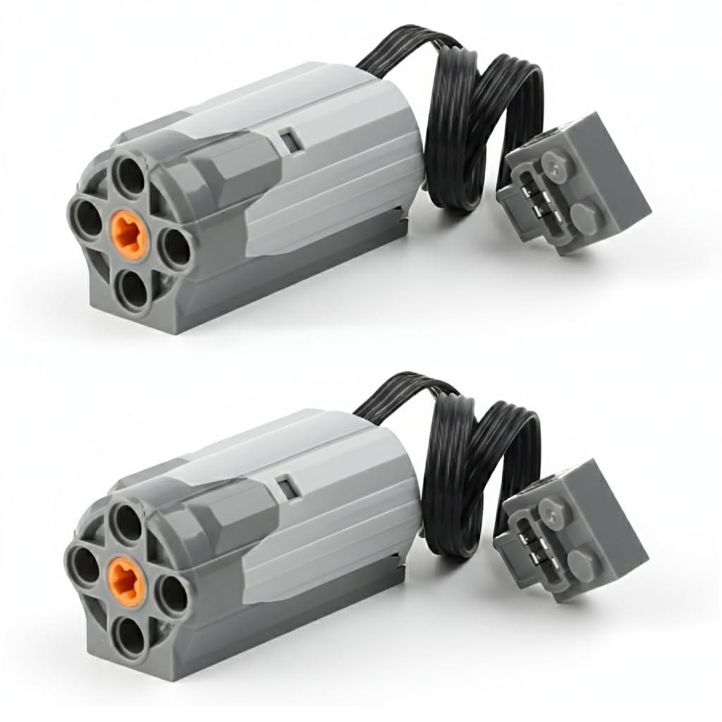 2Pack M Motor for Lego Compatible Bricks, M Size