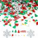 4800Pcs Christmas Confetti Xmas Metallic Foil Mix Confetti for Christmas and New Year Decoration Set (Style 3)