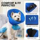Soft Dog Cone for Medium Dogs, Adjustale Cone for Dogs to Stop Licking, Comfy Dog Recovery E-Collar Alternative for Wound Healing After Surgery, Blue M