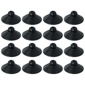 GEMSENBOFU 16Pcs Black Rubber Aquarium Suction Cups, Fish Tank Accessories for Pump, Line, Aeration Setup