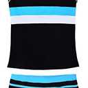 JerrisApparel Little Girls' Summer Two Piece Boyshort Tankini Kids Swimsuit 2 XL