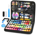 SUTQIGUI Sewing Kit for Adults with Heavy Duty Fabric Scissors, 241 Pcs Newly Upgraded Hand Travel Sewing Kit Professional Needle and Thread Kit, Portable Sewing Supplies for Travel Home Beginners