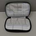 FYY Electronic Organizer, Travel Cable Organizer Bag Pouch Electronic Accessories Carry Case Portable Waterproof Double Layers Storage Bag for Cable, Cord, Charger, Phone, Earphone, Medium, Black