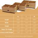 GOBAM Bamboo Makeup Organizer and Storage with Drawer, Wooden Cosmetic Organizer Countertop for Bathroom, Bedroom, Kitchen & Dresser, Desk Organizer with Drawers and Make up Vanity Station - Medium