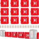 12 Pack Battery Holder for Milwaukee M18 18V Battery Mounts Dock Holder Fit for M18 48-11-1815 48-11-1828 48-11-1850 48-11-1860 (w/24 Screws, No Battery)