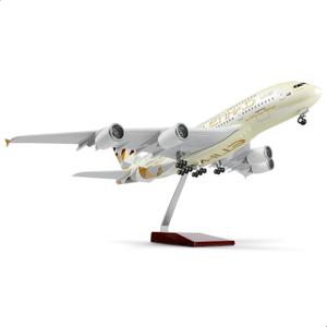 A380 1/160 Large Scale Airplane Model (18 inch L) for Airbus a380 Die-cast Airplane Model for Adult Plane with Stand for Aviation Enthusiasts Gifts or Decorations