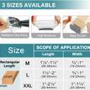 24 Pcs Chair Leg Floor Protectors Rectangle, Silicone Felt Furniture Leg Pads Caps Covers for Hardwood Floors, Fit L:2" to 2-1/2", W:1" to 1-1/2"