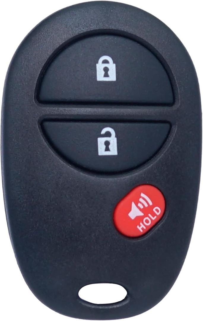 MechanMagic Key Fob Remote Replacement Fits for Toyota Tundra Tacoma Sienna Sequoia Highlander 2007 2008 2009 2010 2011 2012 2013 GQ43VT20T Keyless Entry Remote Control 89742-AE010 AE011 3Button